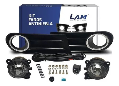 Kit Faro Auxiliar Vw Gol Trend / Voyage 08/12 C/ Rejilla Lam