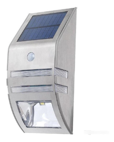 Lampara Solar De Pared En Acero Inox