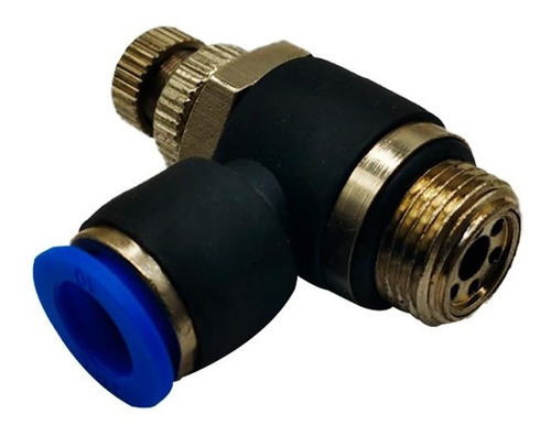 Conexão Valvula Pneumática Reguladora De Fluxo 3/8 Bsp 10mm