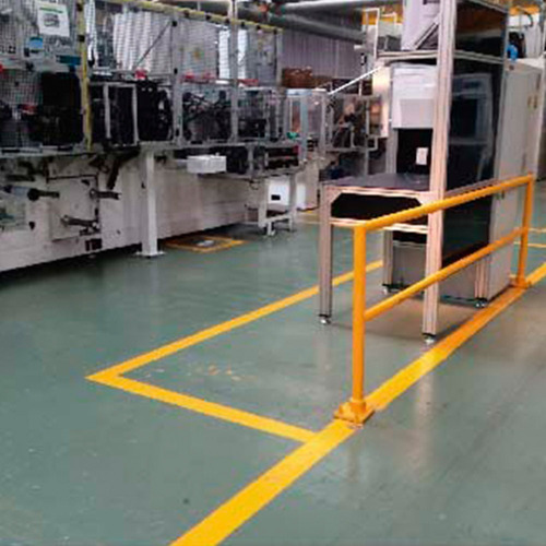 Imagen 5 de 6 de Pintura Impermeable Vial Amarilla A3p Utilcel Cubeta 19 Lts