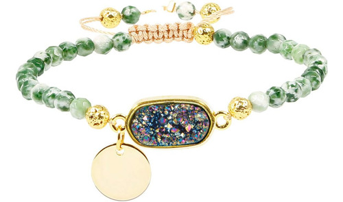 Tumbeelluwa Pulsera De Cuentas De Piedra Facetada De 4 Mm Pa