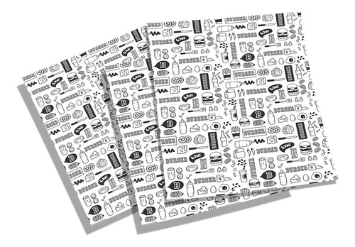 Papel Acoplado C/ 400 Hamburger Hamburguer Lanche Frios