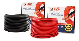 Pack con 2 rollos 100m Cable Calibre 12 Rojo y 100m Calibre 12 Negro Thw Cca Pvc 75°c Marca Luz En Linea