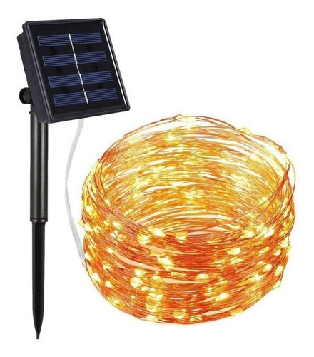 Luces Solares Guirnalda Hada Alambre 200 Led 20 Metros