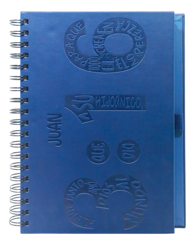 Libreta Cuaderno Cristiano Tapa Dura Con 100 Hojas/ Azul 