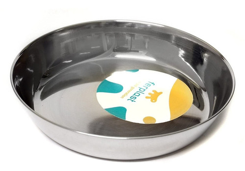 Comedero Plato Acero Inoxidable Perro Gato Ferplast Orion 50