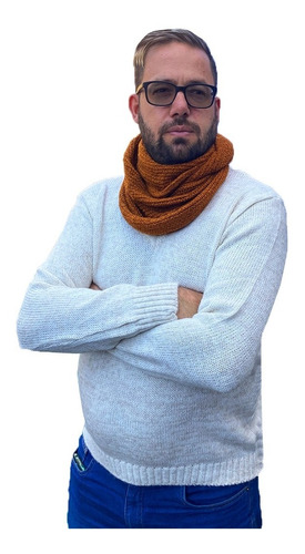 Cachecol De Tricô Masculino Gola Fechada Frio Inverno