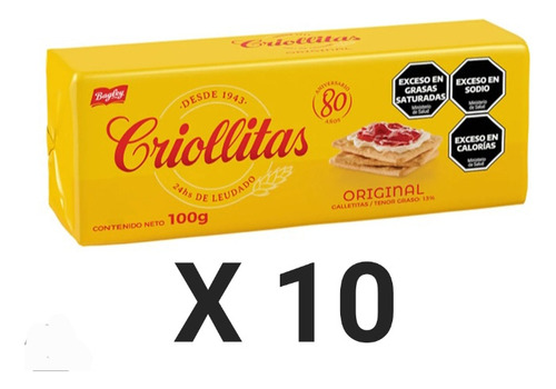 Galletitas Criollitas X 100 Grms Crackers 