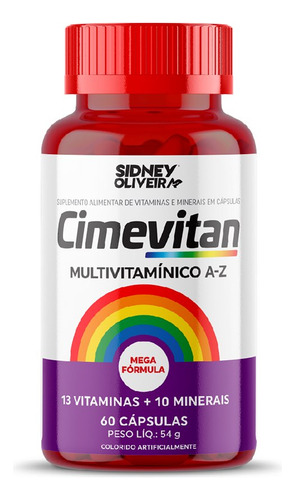 Cimevitan Multivitamínico A-z Mega Fórmula 60 Cápsulas Sabor Sem Sabor