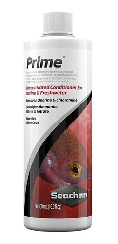 Seachem Prime 500ml - Condicionador. Remove Cloro, Amônia