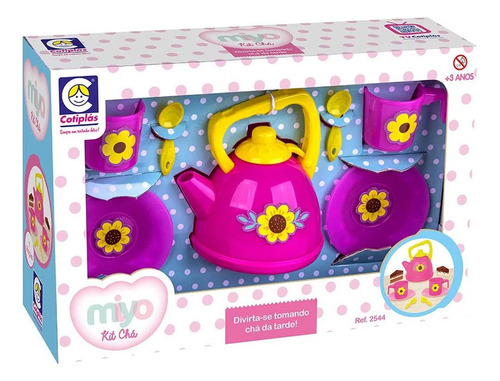 Brinquedo De Cozinha Cotiplás Miyo Kit Chá 2544 3+ Cor Rosa