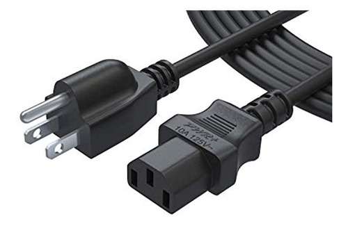 Pwr + 12 ft 3 prong Ac Power Cord Para Tv Lcd Plasma, Dlp Le