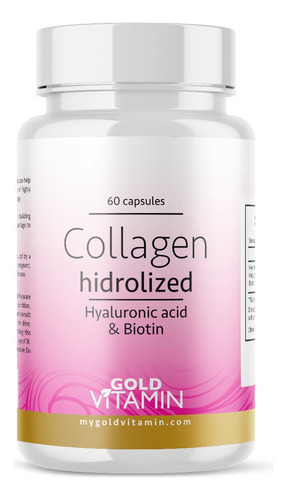 Suplemento En Capsulas Colageno Hidrolizado Con Acido Hialuronico Y Biotina 60 Capsulas Gold Vitamin