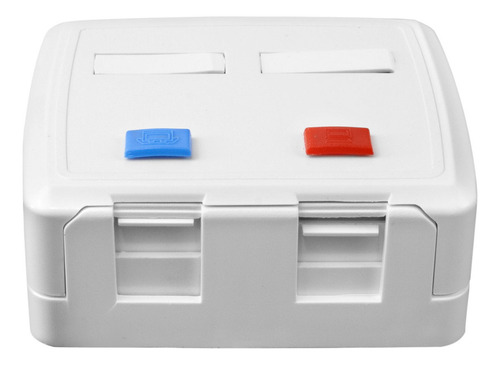 Kit Surface Box 2 Saídas + Rj11 Cat3 E Rj45 Cat5e Keystone