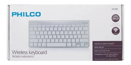 Teclado Inalambrico Compatible Mac Os iPad iPhone Philco Cuotas