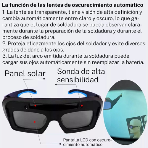 Gafas De Seguridad Para Soldar Con Oscurecimiento Automático