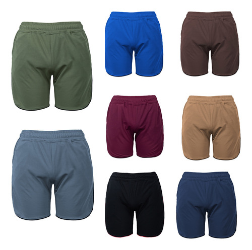 Shorts Esportivos Masculinos, Bolsos, Calças De Ginástica Co