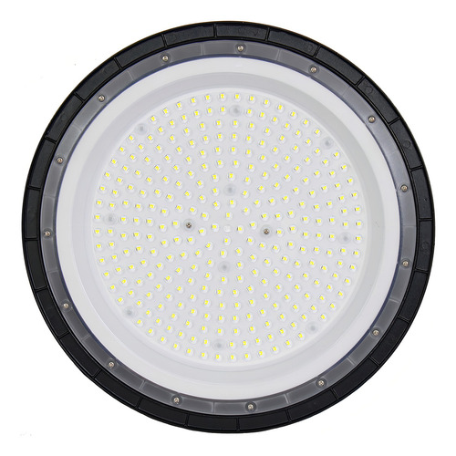 Lampara Led 400w Tipo UFO L-486 Mexihogar Estructura Negro Luz Blanco Fría 6500 K