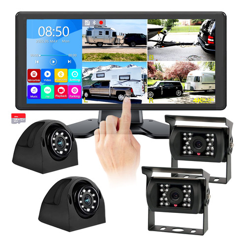 Sistema De Camara 4k Para Autocaravana, Pantalla Tactil Dvr 