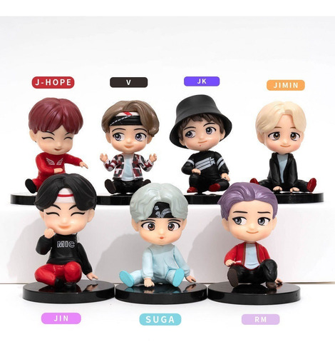 Bts Kpop Bts Muñeca De Dibujos Animados Conjunto De 7