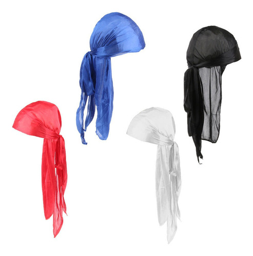 4 Piezas Durag Headwear Hair Loss Scarf Bandana Turbans Para