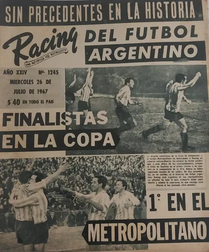Revista Racing 1245 Racing Finalista Copa Libertadores 1967 (Usado)