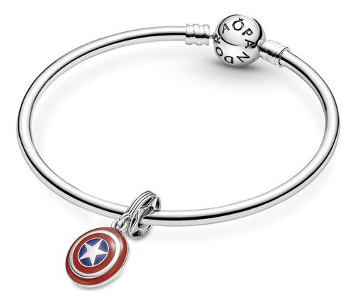 Charms All Collections Compatibles Plata 925 Medalla Dije Avengers - Escudo Capitan