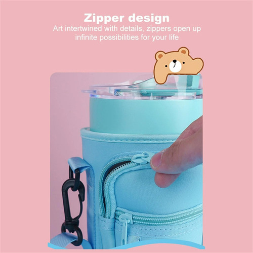 1pcs Bolsa Portabotellas De Agua Para Vaso D 40oz Con Asa