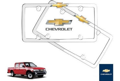 Par Porta Placas Chevrolet Luv 2.2 2001 Original