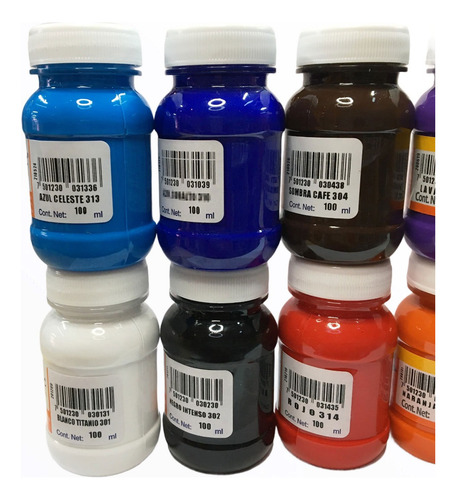 Set Pinturas Acrilicas Politec 12 Piezas 100ml