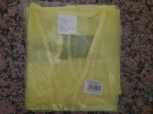 Imagen 7 de 9 de Chaleco Refractario Amarillo Fluo Seguridad Auto Moto Vtv