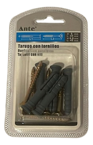 Tarugo Con Tornillo Volcanita Set 5mm Y 8mm 3pack Hogar Casa