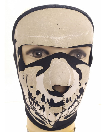 Cuellera Abrigo Mascara Neopreno Reversible Negro O Diseño