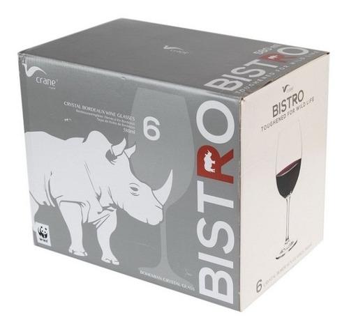 Imagen 4 de 6 de Copón Vino Cristal Bohemia Cristallitte Colibrí 580ml Set X6