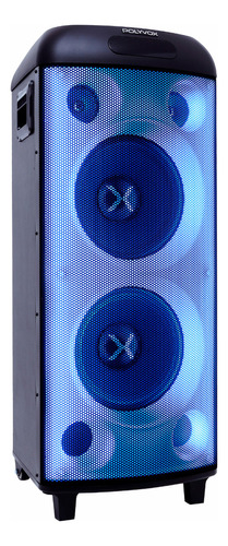 Caixa Som Pesado Amplificada Portátil Polyvox XT990T Bluetooth Led 2000w Cor Preto