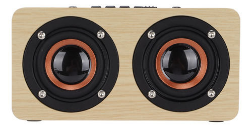 Altavoz De Madera Retro Inalámbrico Subwoofer Aux Stereo Par