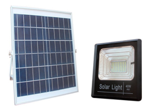 Foco Proyector Led 40w 6000k Con Panel Solar Byp/mimbral