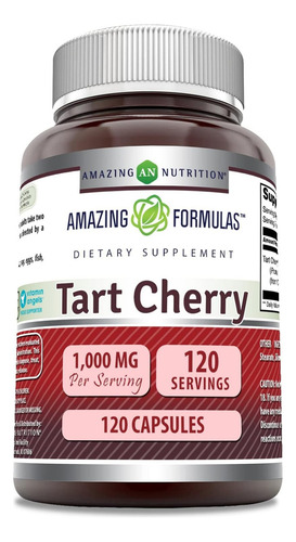 Amazing Formulas Tart Cherry 1000 Mg Antioxidante 120 Cáps Sabor Sin Sabor