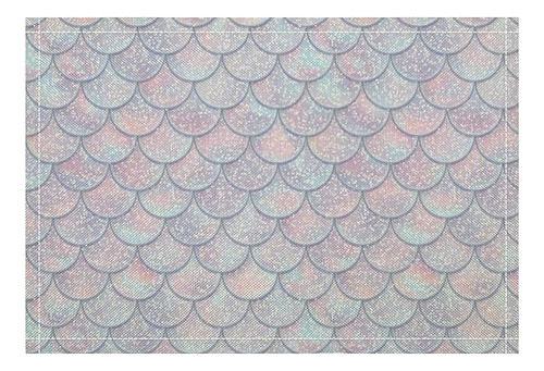 Glitter Fish Scales Mermaid Tail Texture Linen Placemats Du