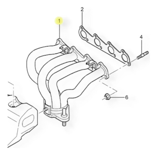 Junta De Escape Honda Civic Del Sol 1.6 Lts 4 Cil 1999-2000