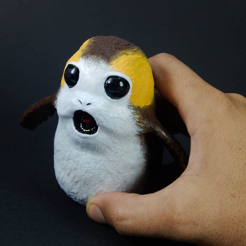 Boneco Porg Gritando 6cm - Starwars - Os Últimos Jedi