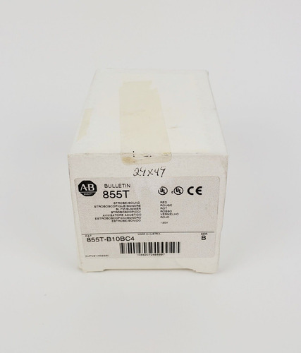 Allen Bradley 855t-b10bc4 Ser B. Red Strobe Light With S Aai