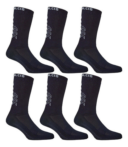 Medias Antideslizantes 3/4 Deportivas Socks - Calcio Pack X6