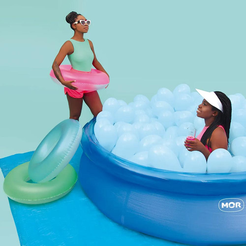Piscina Inflável Redonda Azul 3.400 L Com Bomba E Filtro Mor Cor 220v