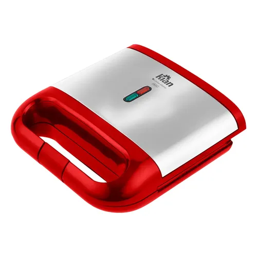 Sanduicheira Grill Antiaderente Inox 750w Vermelha 110v - Kian