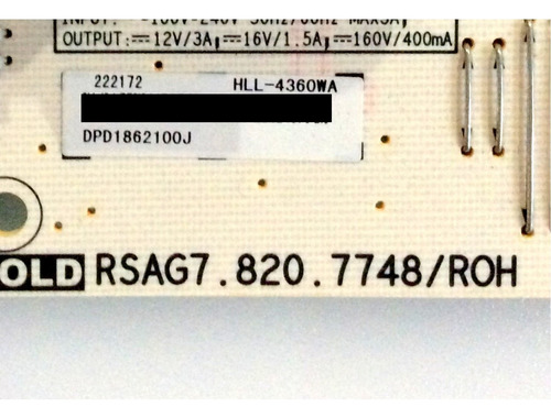 Kit Hisense 231575 / Eatdj6e13 / 222172 Model 50r6e R50g1815 (Usado)