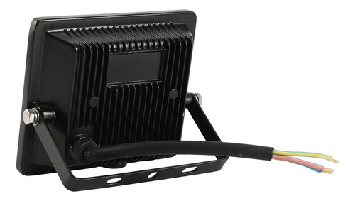 Reflector Led 20w Luz calida 1560 Lum Ip65 Slim Carcasa Negro Luz Blanco Cálido 220v
