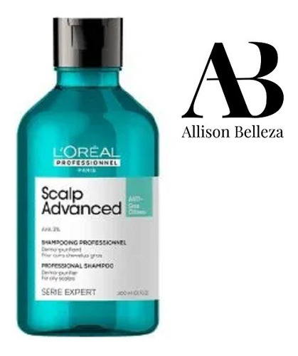 Shampoo Scalp A-oily Antigrasa Loreal 300 Ml