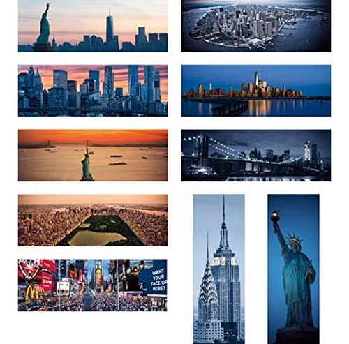 New York Bookmarks Bulk Set Of 30. Superior Color Print...