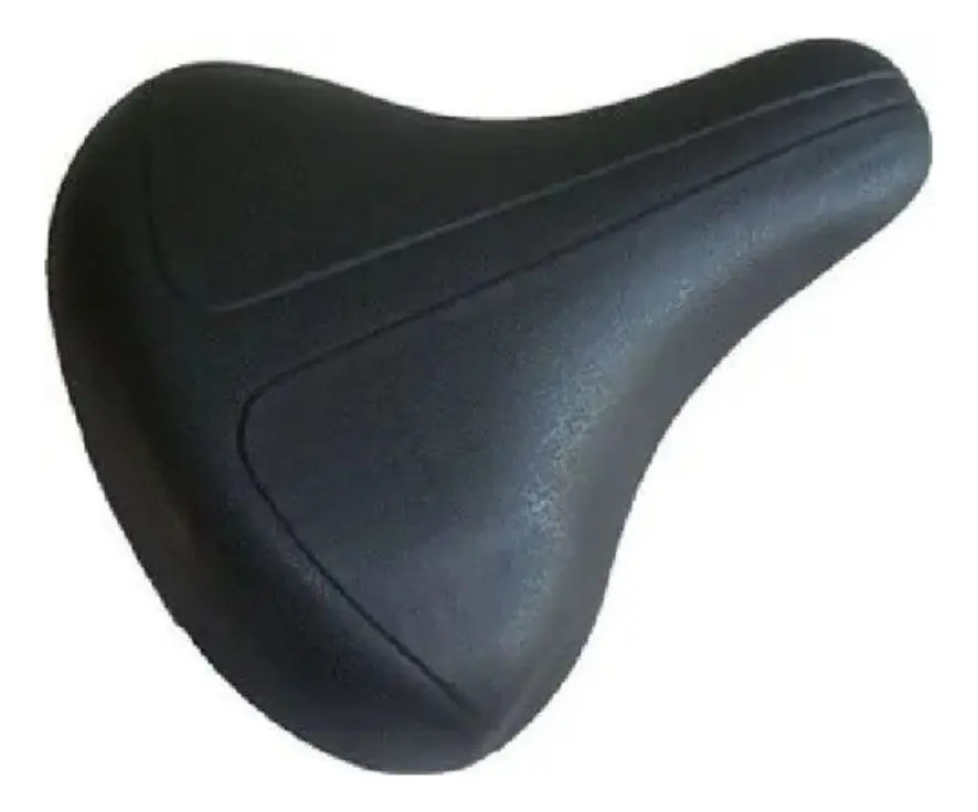 Selim Banco Barra Circular Preto Bike Monark Largo 2 Molas IMP